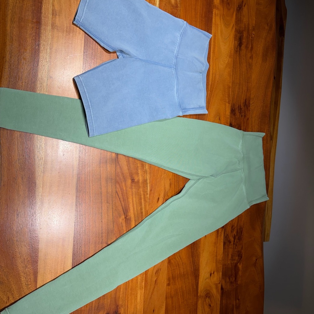 Women PRAISE Green and Blue Leggings Set